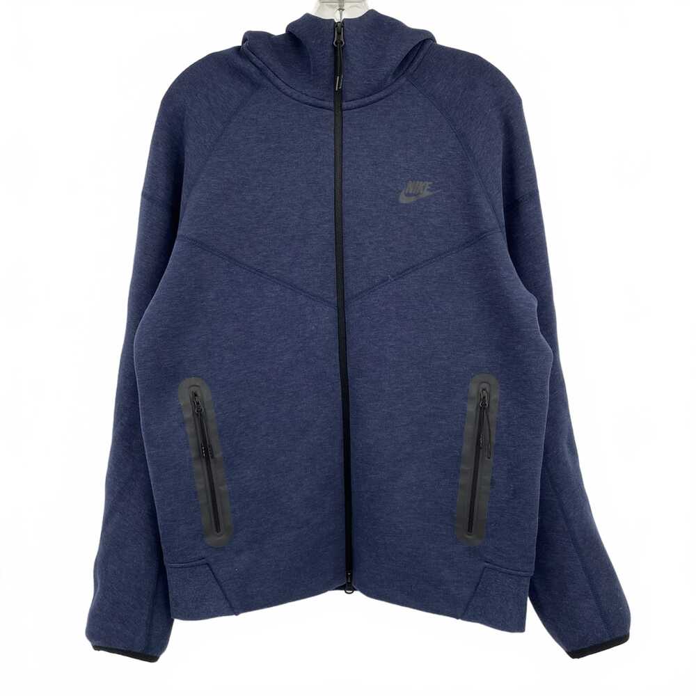 Nike Blue Hoodie Tech Fleece Zip-Up | Mens M